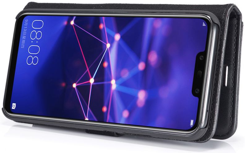 Huawei Mate 20 Lite Echt Leren 2-in-1 Portemonnee Hoesje Zwart afbeelding 5