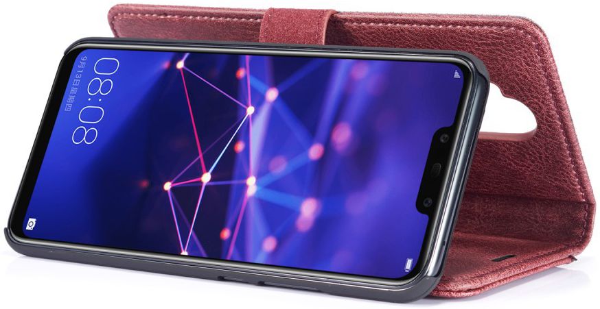 Huawei Mate 20 Lite Echt Leren 2-in-1 Portemonnee Hoesje Rood afbeelding 11