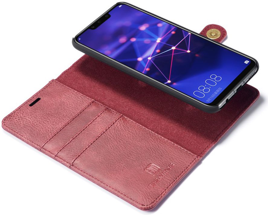 Huawei Mate 20 Lite Echt Leren 2-in-1 Portemonnee Hoesje Rood afbeelding 4