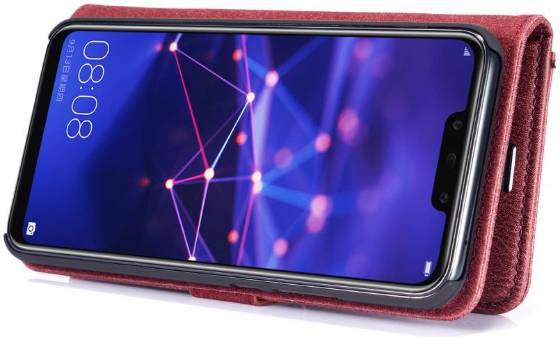 Huawei Mate 20 Lite Echt Leren 2-in-1 Portemonnee Hoesje Rood afbeelding 5