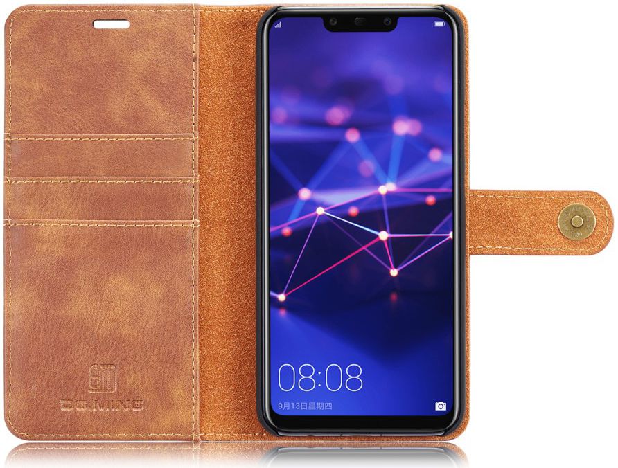 Huawei Mate 20 Lite Echt Leren 2-in-1 Portemonnee Hoesje Bruin afbeelding 14