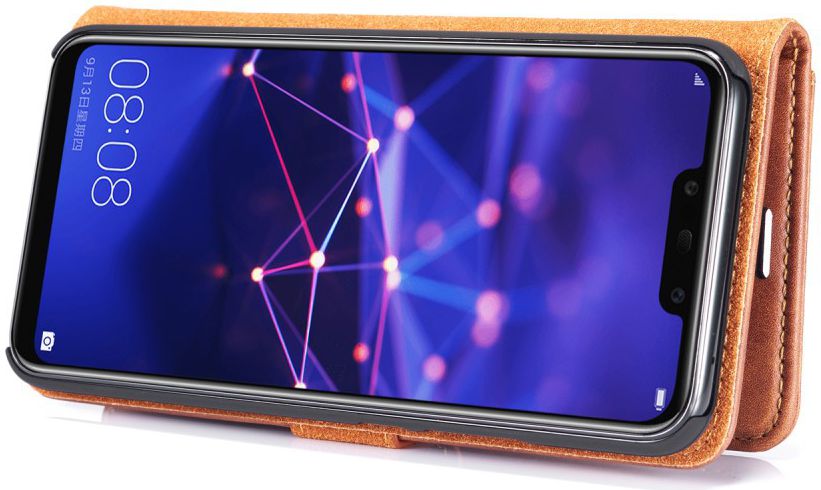 Huawei Mate 20 Lite Echt Leren 2-in-1 Portemonnee Hoesje Bruin afbeelding 6