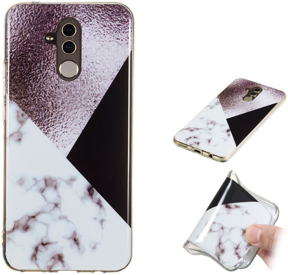 Huawei Mate 20 Lite TPU Hoesje Triangle Pattern Print afbeelding 1