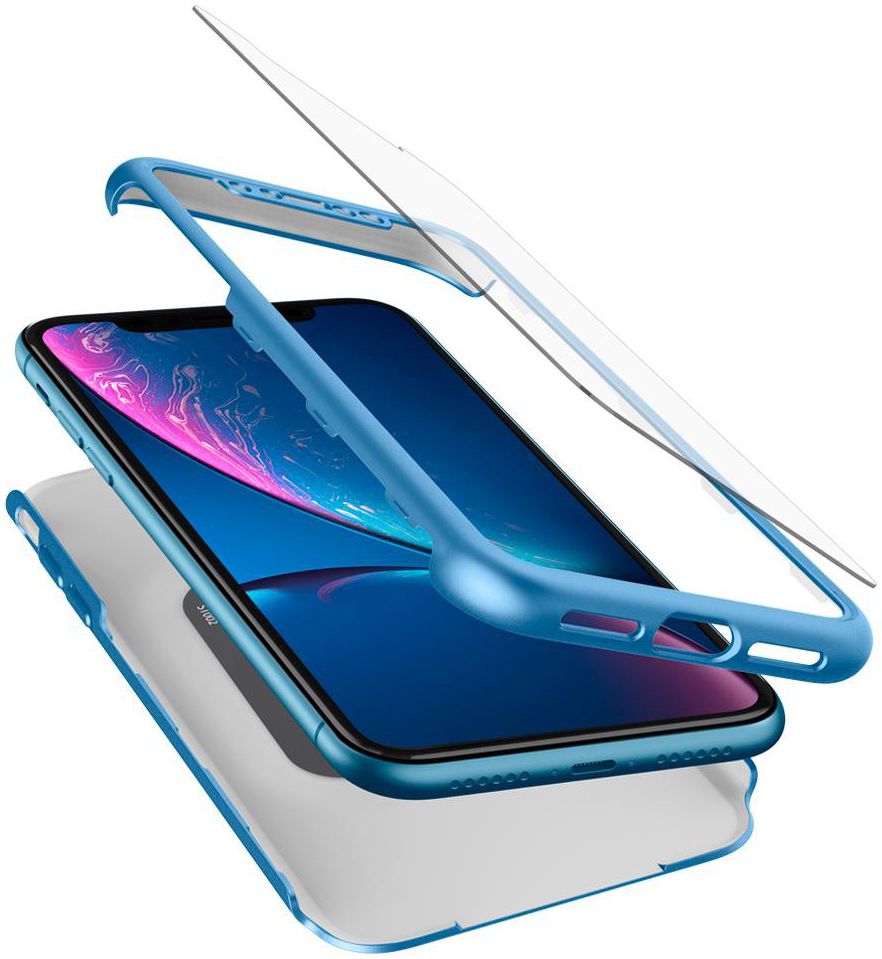 Spigen Thin Fit 360 Hoesje Apple iPhone XR Blue afbeelding 2