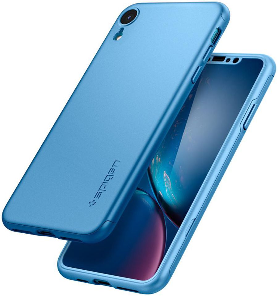 Spigen Thin Fit 360 Hoesje Apple iPhone XR Blue afbeelding 4