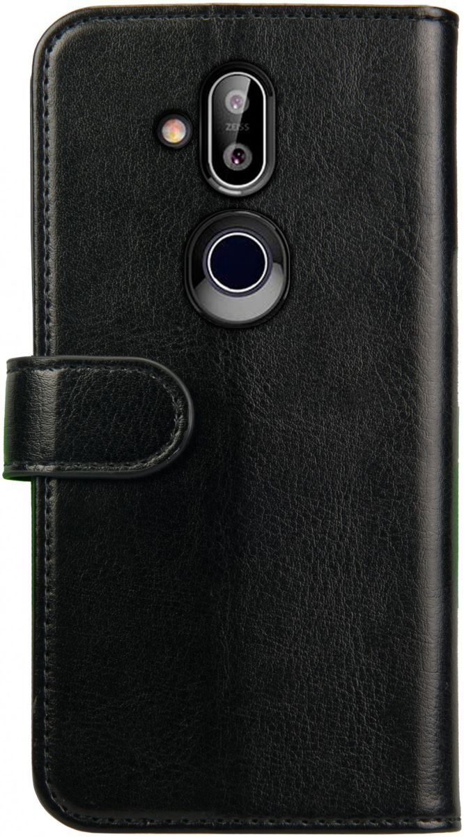Rosso Element Nokia 8.1 Hoesje Book Cover Zwart afbeelding 2