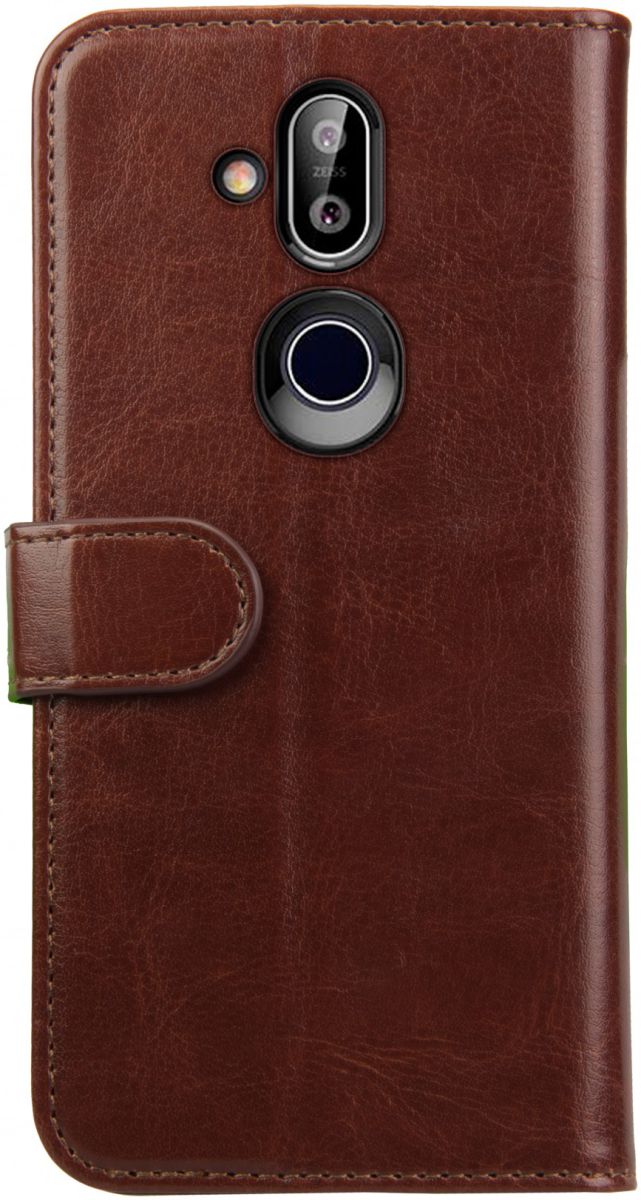 Rosso Element Nokia 8.1 Hoesje Book Cover Bruin afbeelding 5
