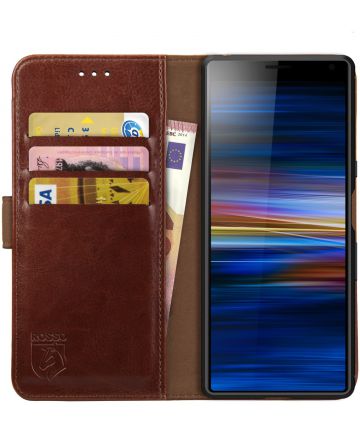 Rosso Element Sony Xperia 10 Plus Hoesje Book Cover Bruin Hoesjes
