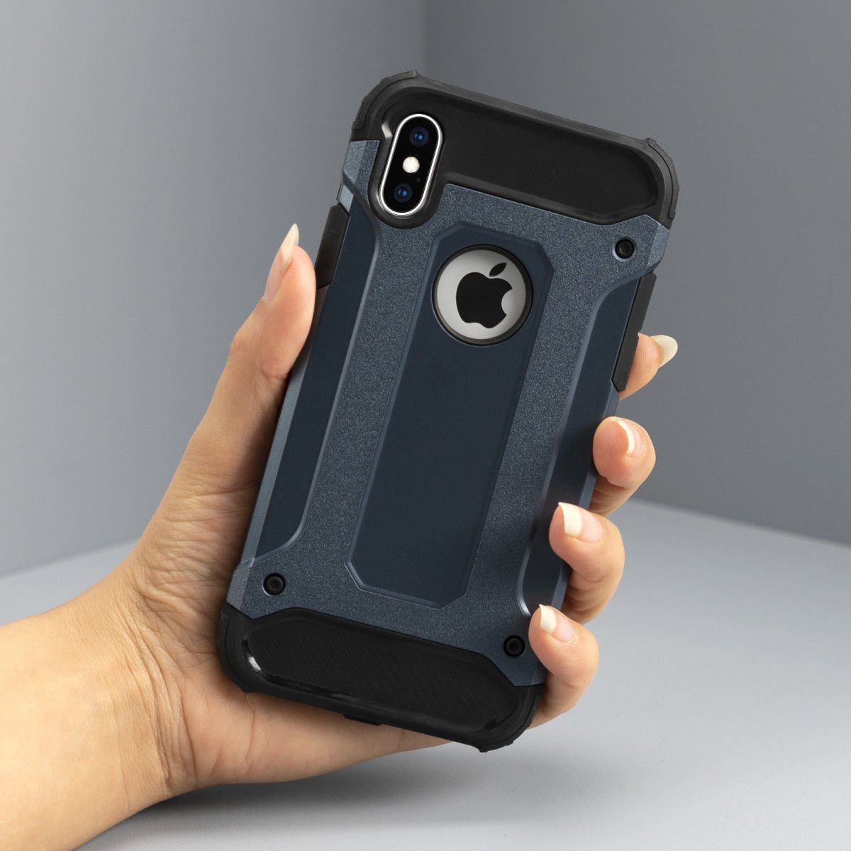 Huawei P Smart (2019) Hybride Hoesje Donker Blauw afbeelding 4