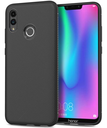 Huawei P Smart (2019) Twill Slim Texture Back Cover Zwart Hoesjes