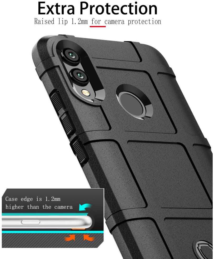 Huawei P Smart (2019) Rugged Armor Hoesje Donker Blauw afbeelding 4