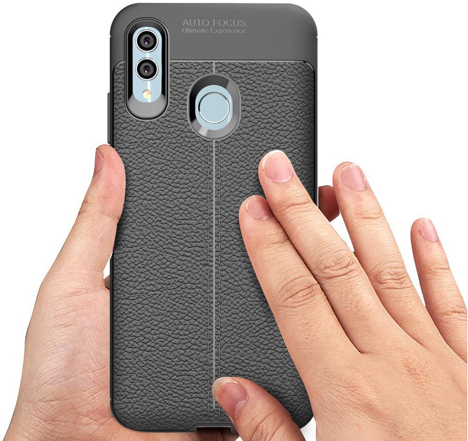Huawei P Smart (2019) Hoesje met Kunstleer Coating Zwart afbeelding 11