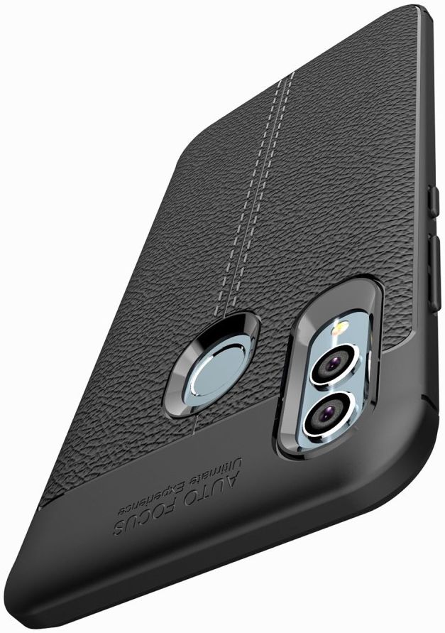 Huawei P Smart (2019) Hoesje met Kunstleer Coating Zwart afbeelding 12