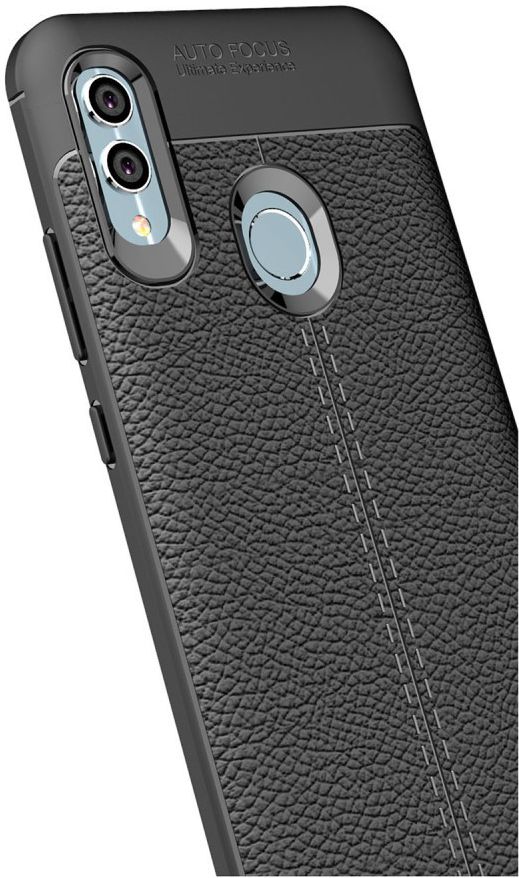 Huawei P Smart (2019) Hoesje met Kunstleer Coating Zwart afbeelding 7