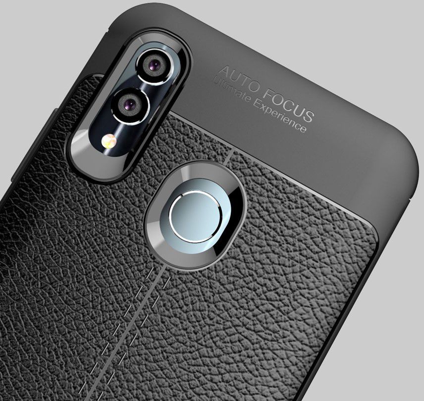 Huawei P Smart (2019) Hoesje met Kunstleer Coating Zwart afbeelding 9