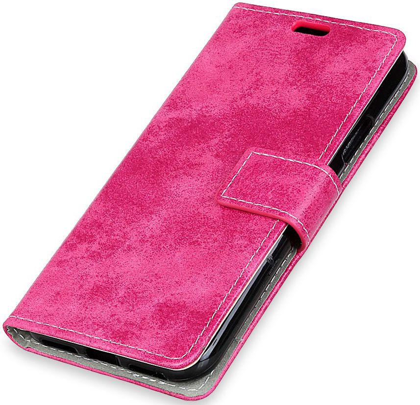 Huawei P Smart (2019) Retro Portemonnee Hoesje Roze afbeelding 4