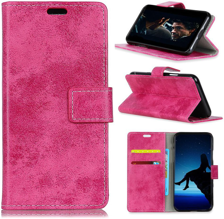 Huawei P Smart (2019) Retro Portemonnee Hoesje Roze afbeelding 7