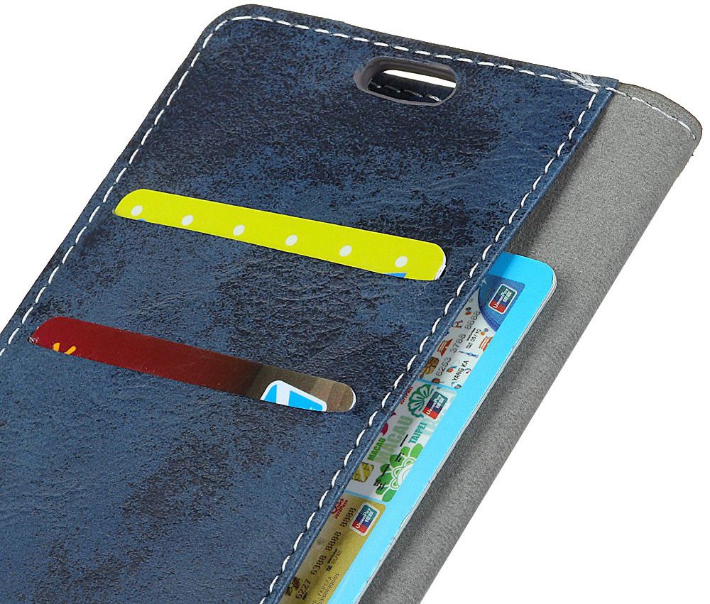 Huawei P Smart (2019) Retro Portemonnee Hoesje Blauw afbeelding 5
