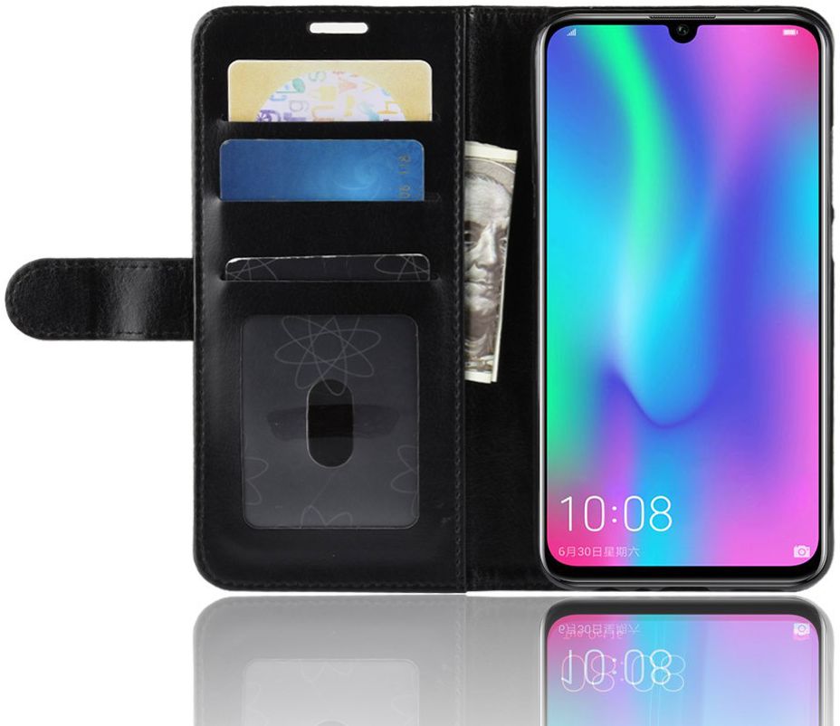 Huawei P Smart (2019) Stijlvol Portemonnee Hoesje Zwart afbeelding 2
