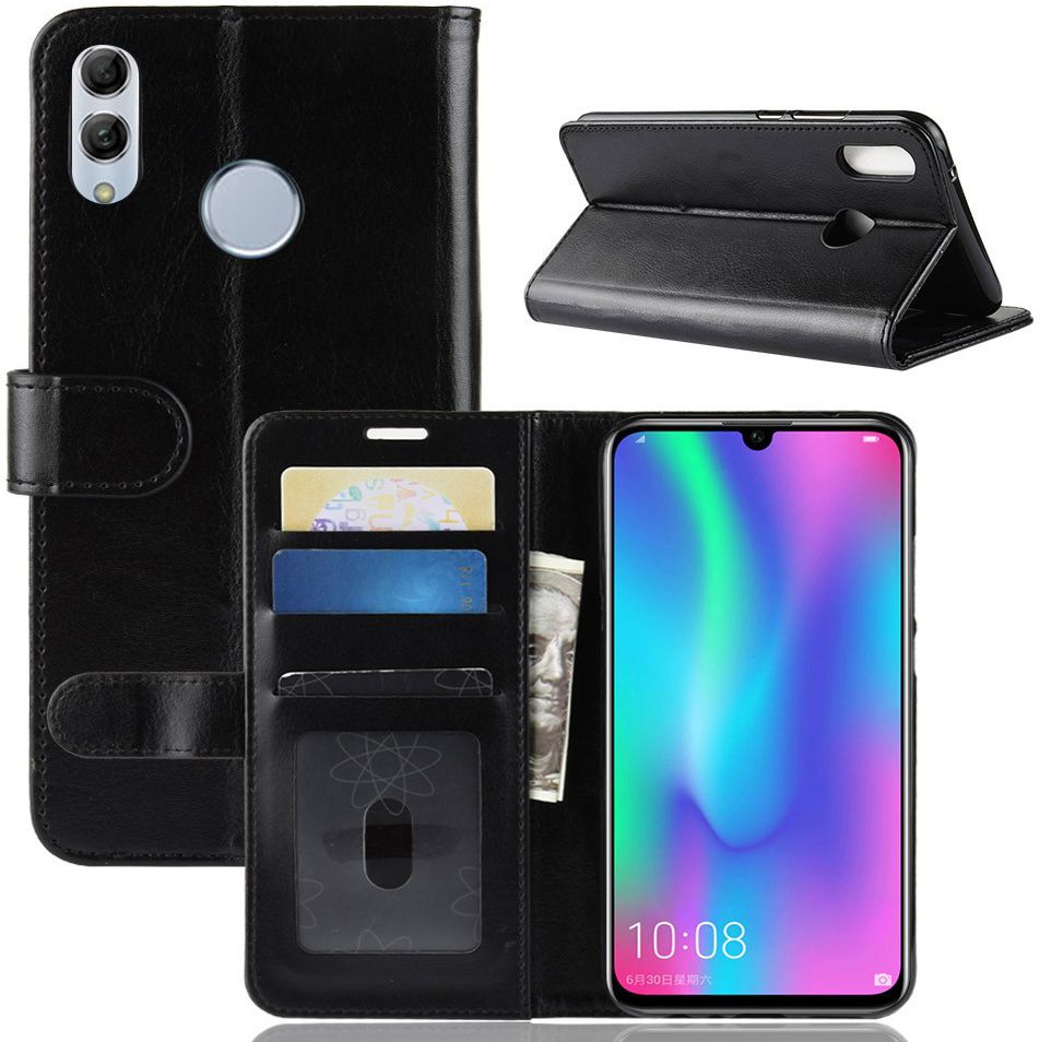 Huawei P Smart (2019) Stijlvol Portemonnee Hoesje Zwart afbeelding 7