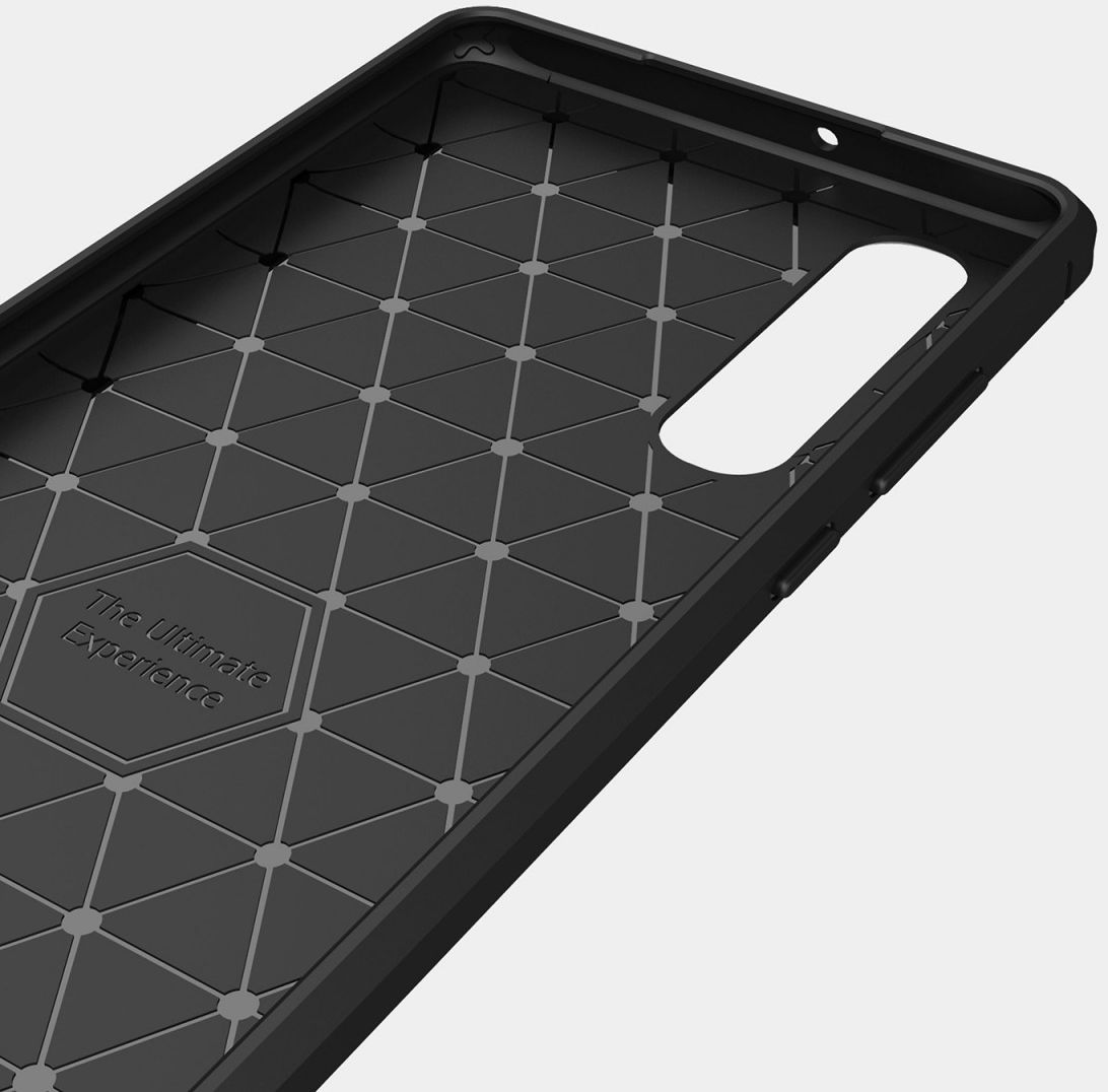 Huawei P30 Geborsteld TPU Hoesje Zwart afbeelding 6