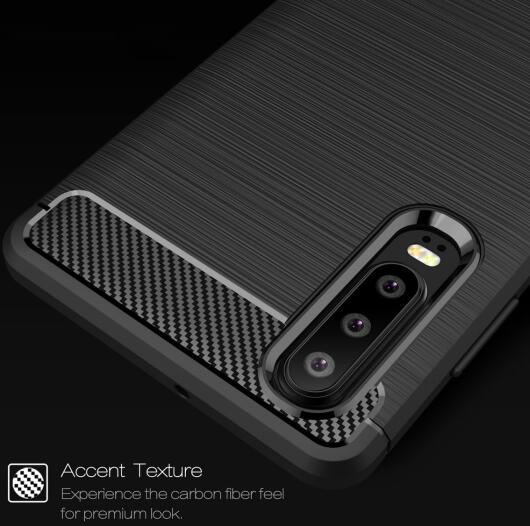 Huawei P30 Geborsteld TPU Hoesje Zwart afbeelding 9