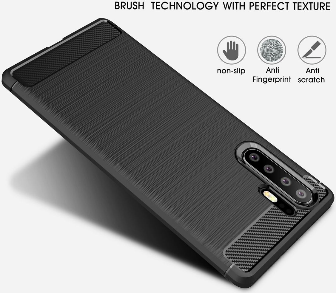 Huawei P30 Pro Geborsteld TPU Hoesje Blauw afbeelding 7