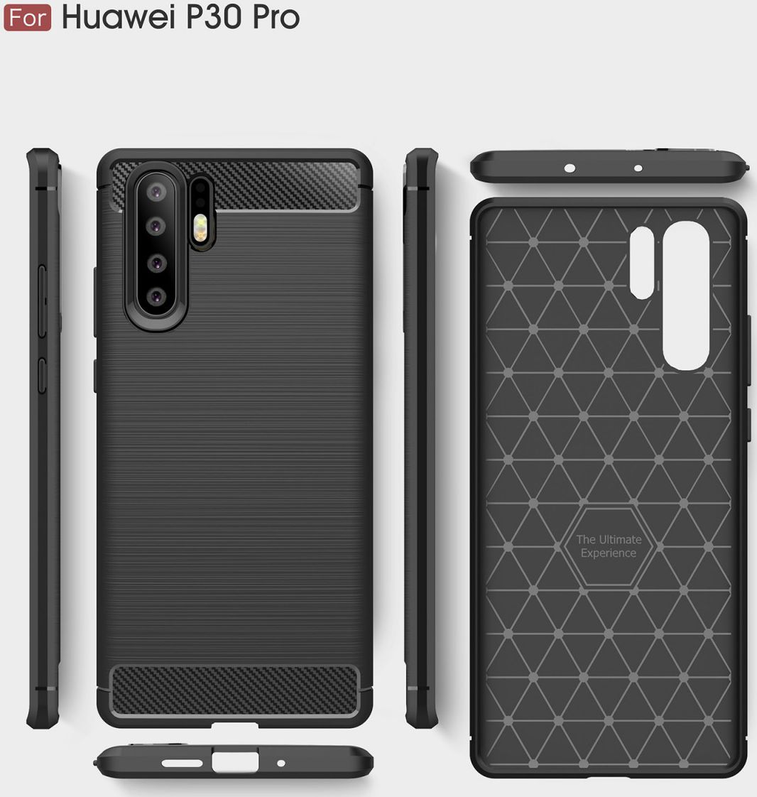 Huawei P30 Pro Geborsteld TPU Hoesje Blauw afbeelding 9