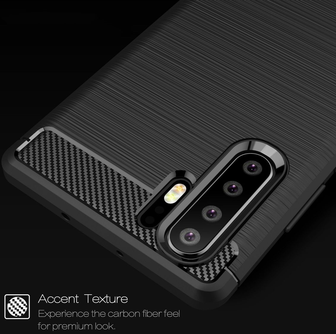 Huawei P30 Pro Geborsteld TPU Hoesje Blauw afbeelding 10