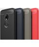 Motorola Moto G7 Geborsteld TPU Hoesje Zwart