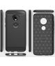 Motorola Moto G7 Geborsteld TPU Hoesje Zwart