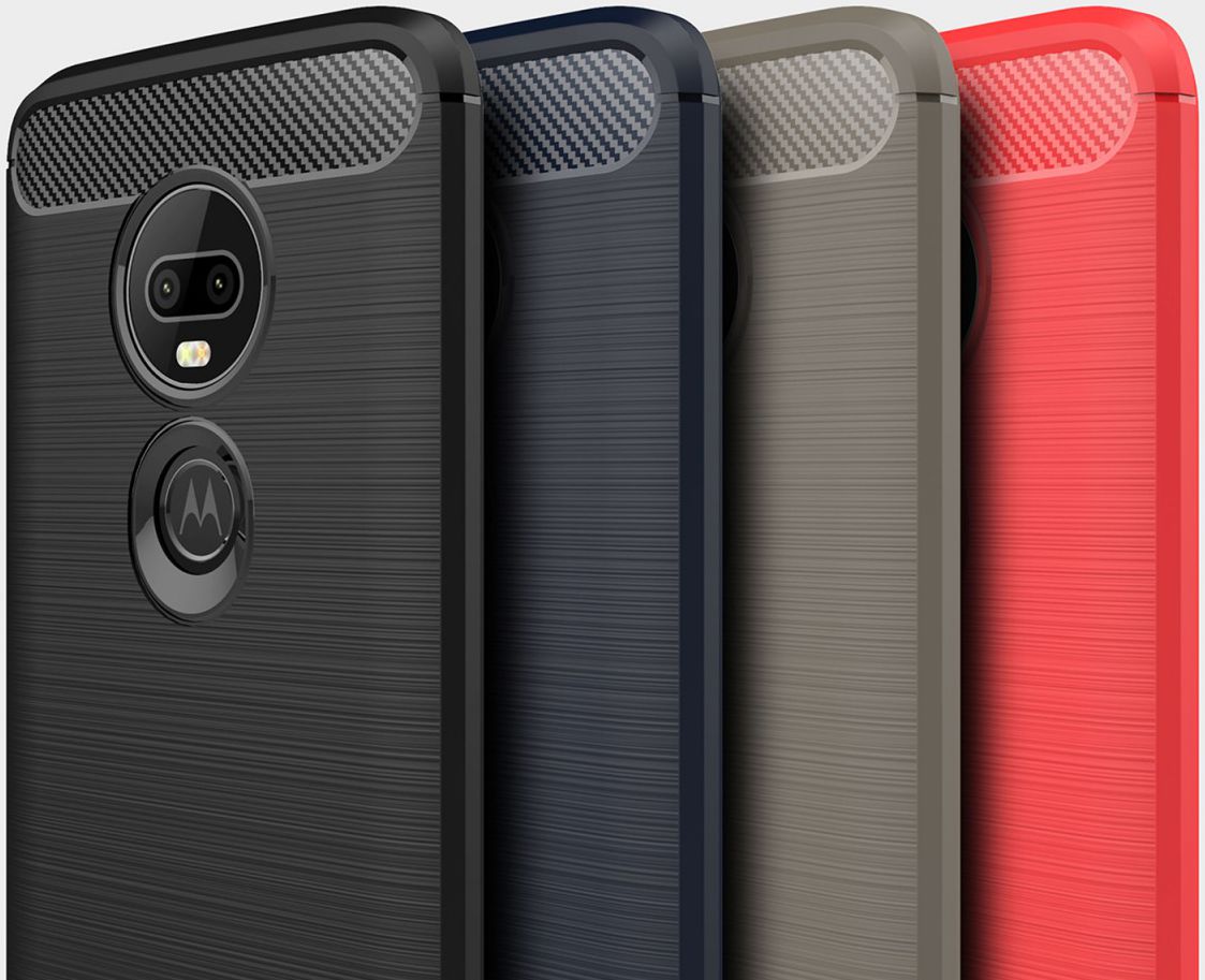 Motorola Moto G7 Geborsteld TPU Hoesje Zwart afbeelding 12