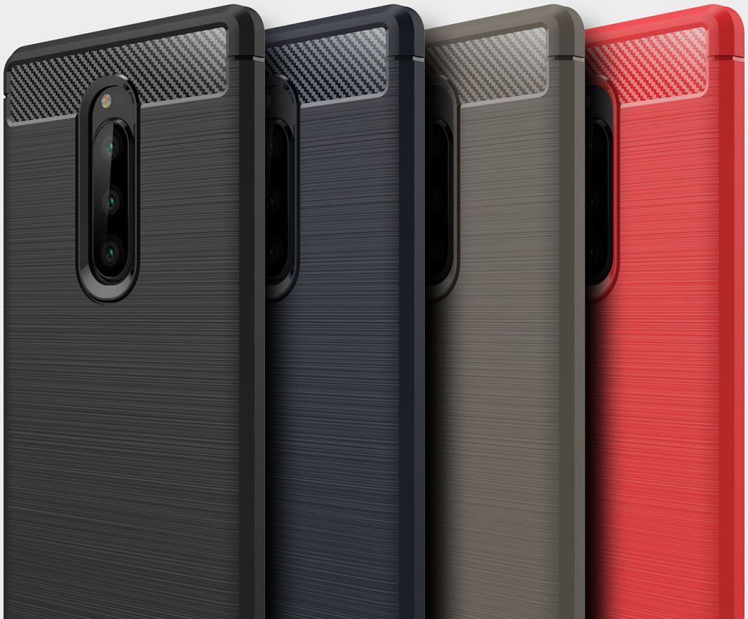 Sony Xperia 1 Geborsteld TPU Hoesje Blauw afbeelding 11