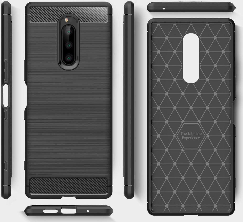 Sony Xperia 1 Geborsteld TPU Hoesje Blauw afbeelding 8