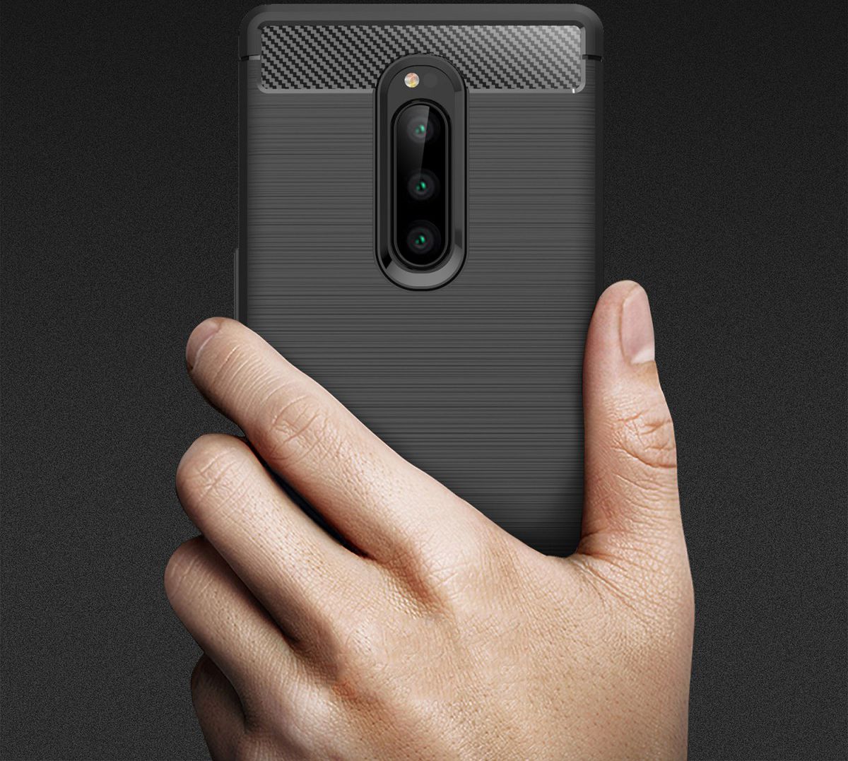 Sony Xperia 1 Geborsteld TPU Hoesje Blauw afbeelding 10