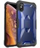 Apple iPhone XS Max Hybride Back Cover Zwart / Blauw