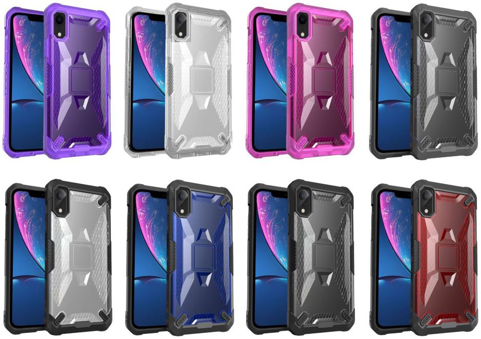 Apple iPhone XR Hybride Back Cover Grijs afbeelding 2