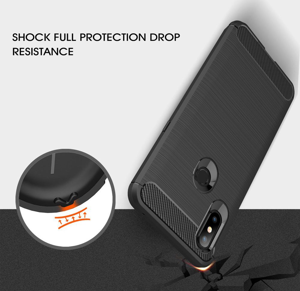 Xiaomi Mi Mix 3 Geborsteld TPU Hoesje Zwart afbeelding 2
