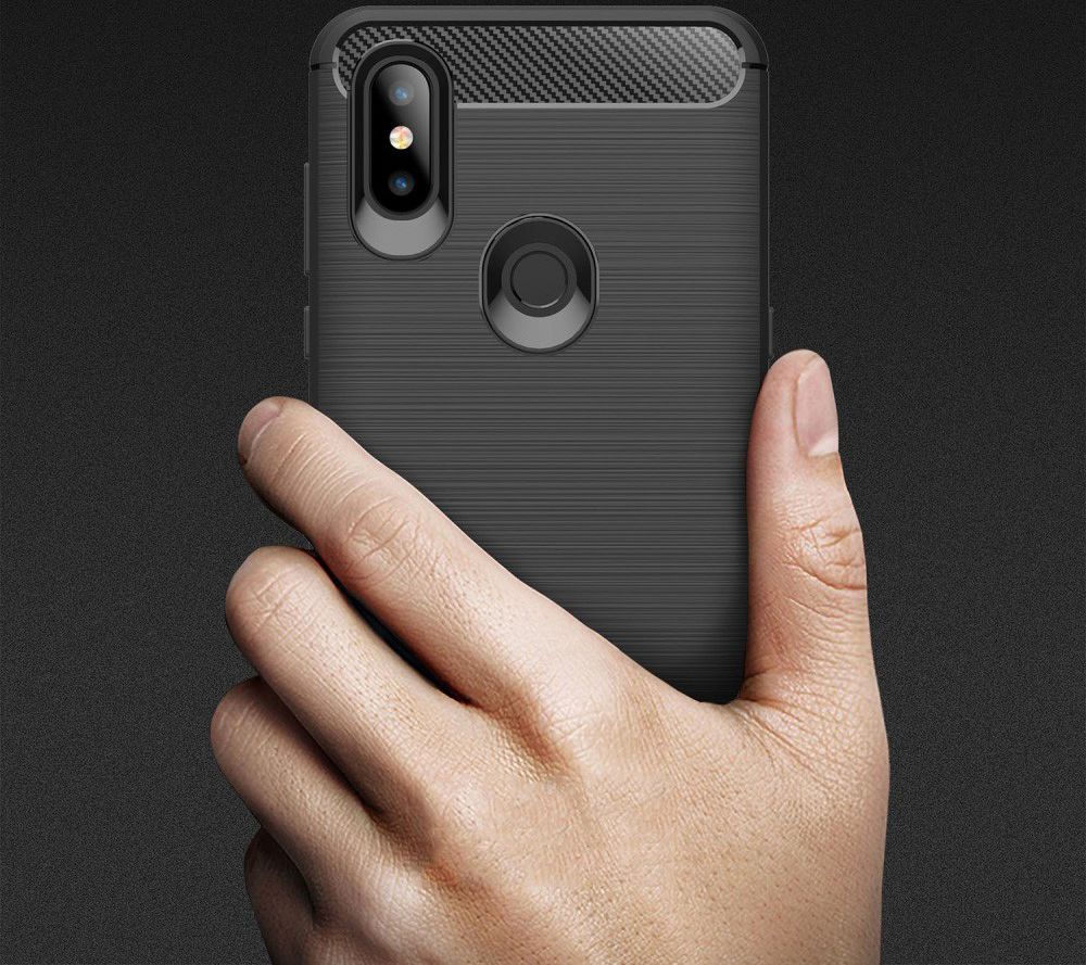 Xiaomi Mi Mix 3 Geborsteld TPU Hoesje Zwart afbeelding 4