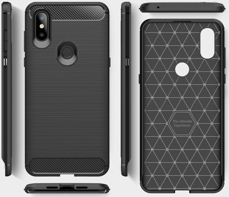 Xiaomi Mi Mix 3 Geborsteld TPU Hoesje Zwart afbeelding 6
