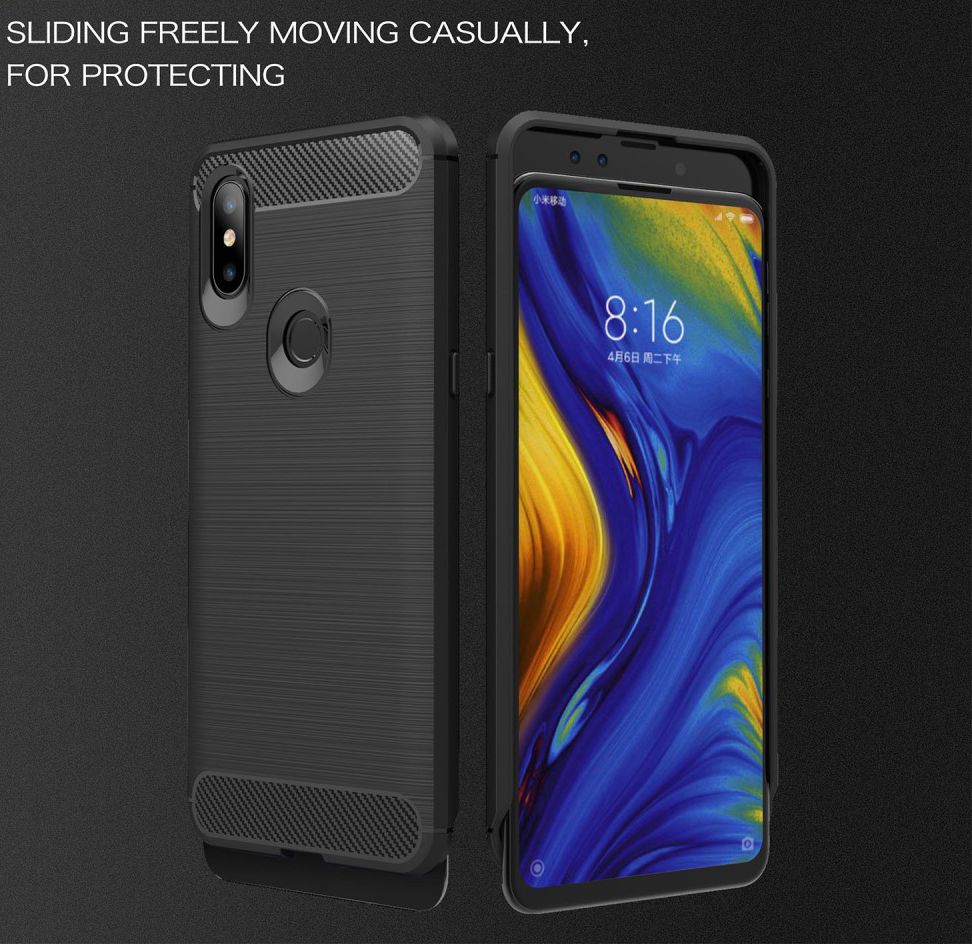 Xiaomi Mi Mix 3 Geborsteld TPU Hoesje Zwart afbeelding 7