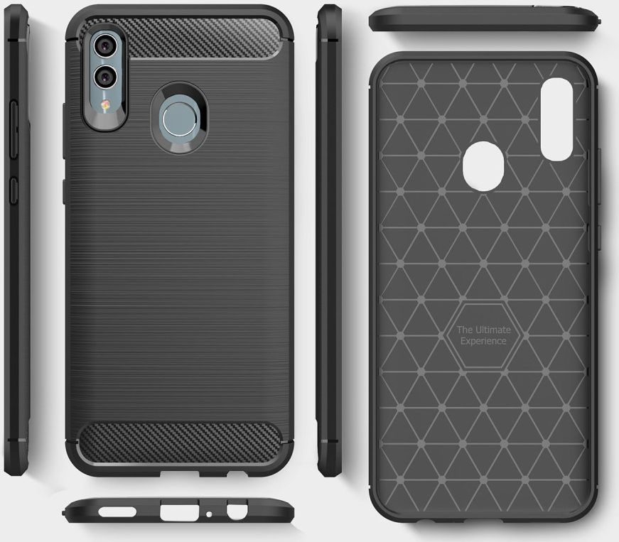 Huawei P Smart (2019) Geborsteld TPU Hoesje Grijs afbeelding 11