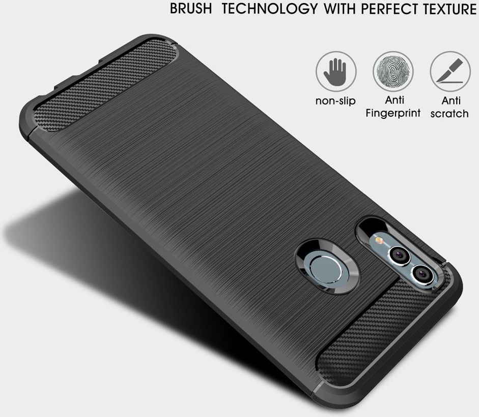 Huawei P Smart (2019) Geborsteld TPU Hoesje Grijs afbeelding 8