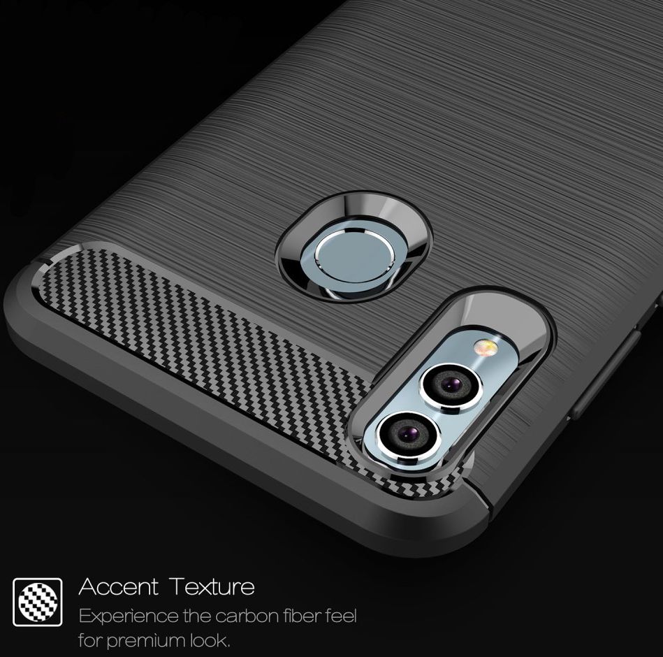 Huawei P Smart (2019) Geborsteld TPU Hoesje Grijs afbeelding 9