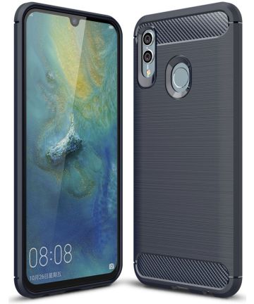Huawei P Smart (2019) Geborsteld TPU Hoesje Blauw Hoesjes