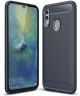 Huawei P Smart (2019) Geborsteld TPU Hoesje Blauw