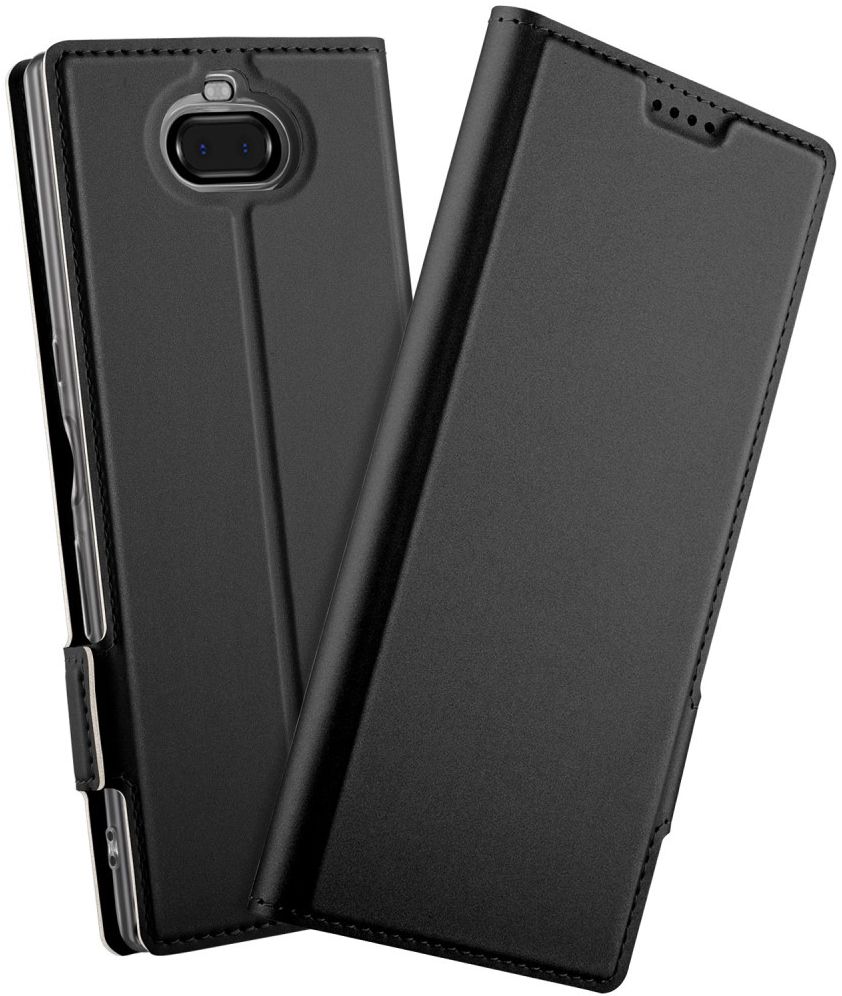 Sony Xperia 10 Plus Luxe Portemonnee Hoesje Zwart afbeelding 1