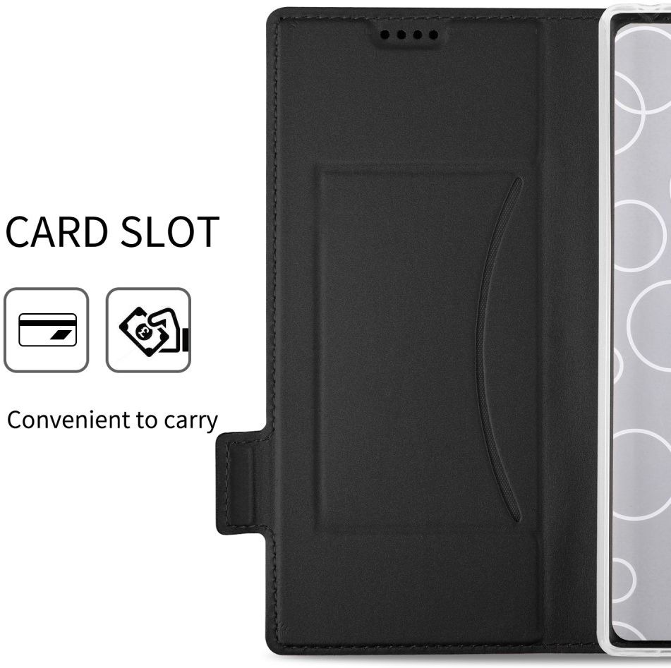 Sony Xperia 10 Plus Luxe Portemonnee Hoesje Zwart afbeelding 6
