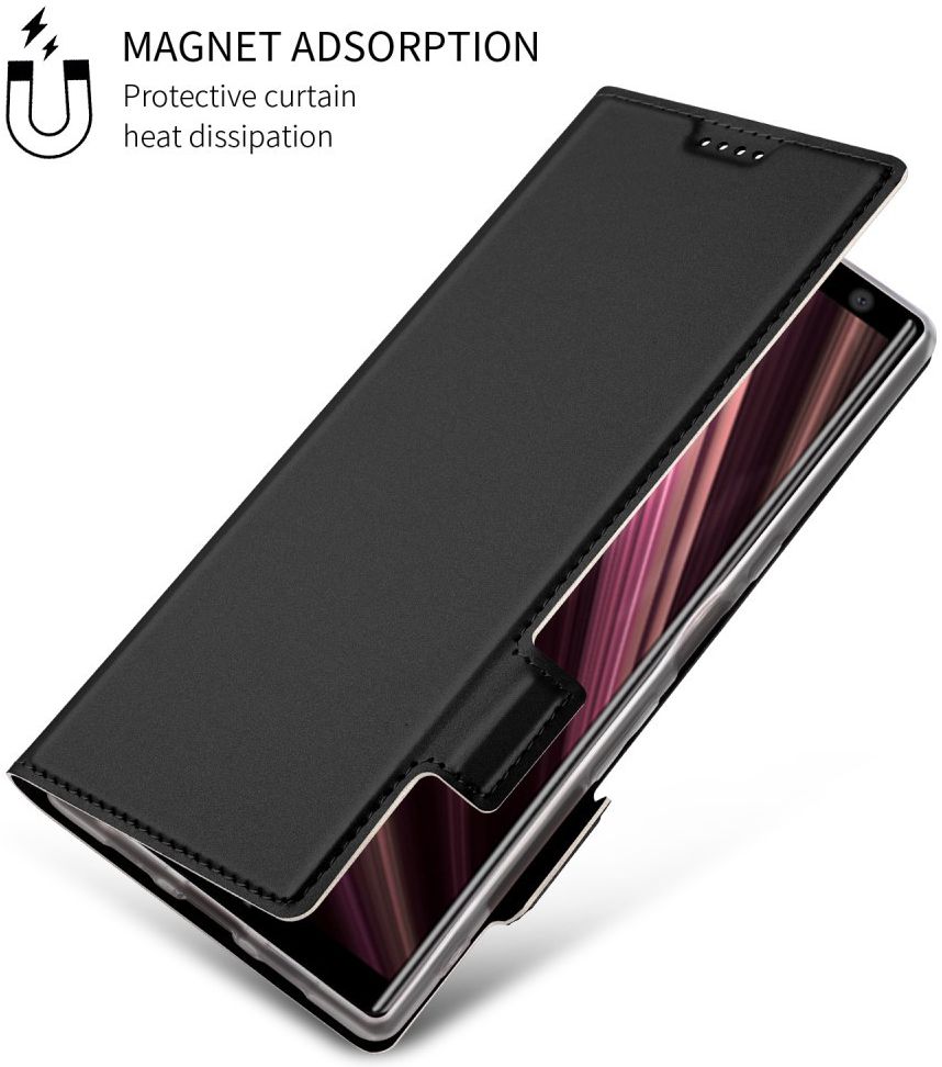 Sony Xperia 10 Plus Luxe Portemonnee Hoesje Zwart afbeelding 7