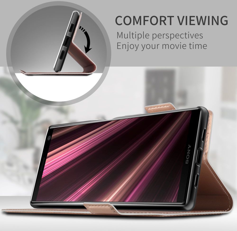 Sony Xperia 10 Plus Luxe Portemonnee Hoesje Roze Goud afbeelding 3